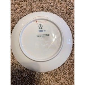 Royal Copenhagen Christmas Plate 1989  "The Old Skating Pond" WINDMILL & SKATERS